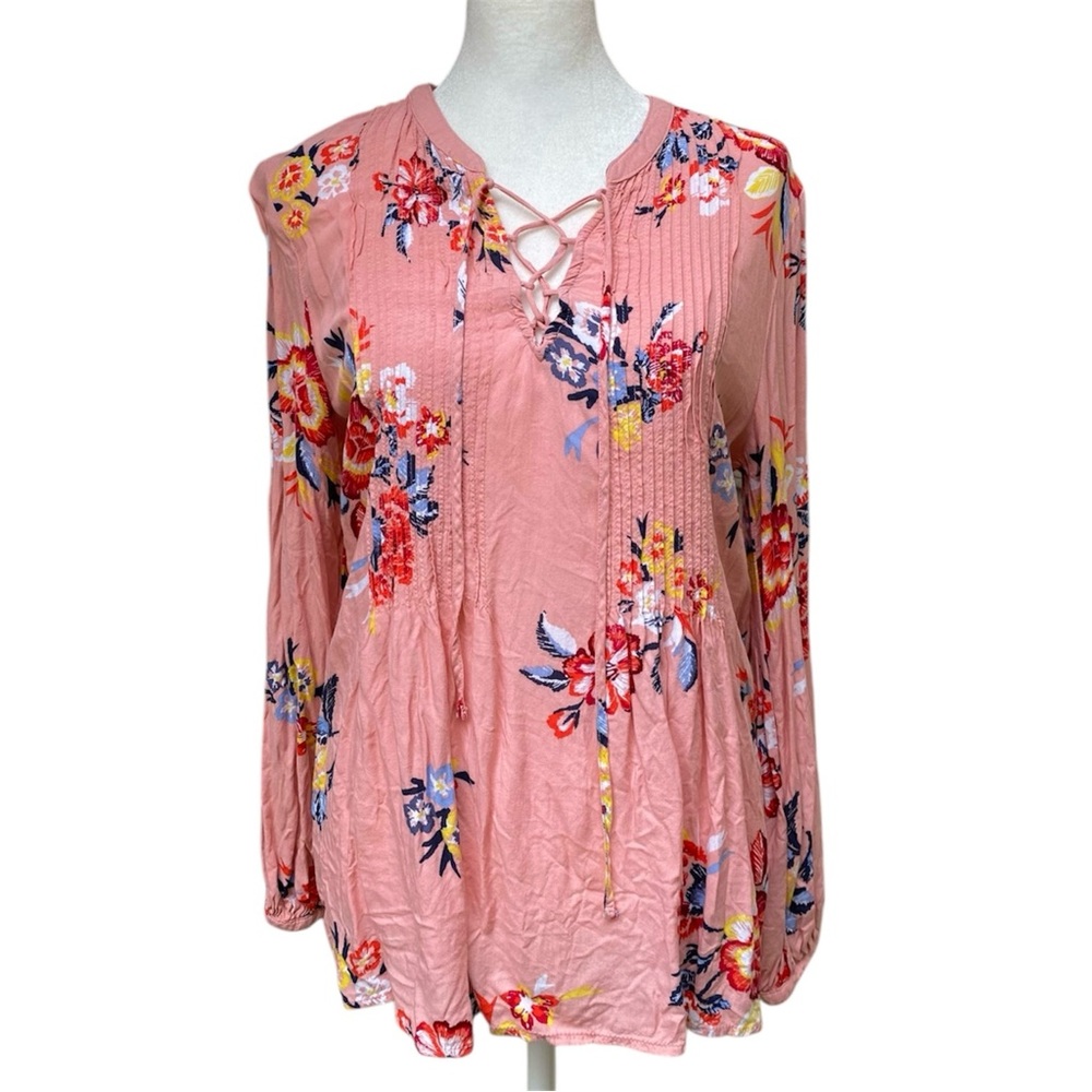 Old Navy Floral Print Tie Detail Top